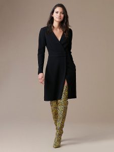 diane von furstenberg wrap dress long sleeve a-line wrap dress in black by dvf ... NIVOVEK