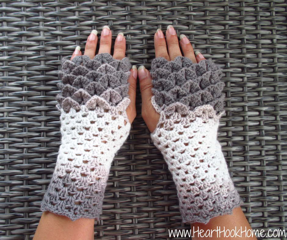 dragon tears fingerless gloves crochet pattern CXOCNSG
