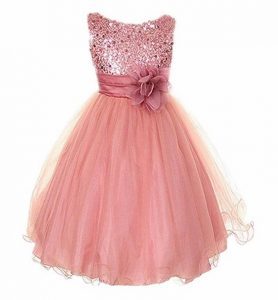 dresses for kids 3-14yrs summer clothes cute flower girls dress sequined mesh girl clothing  sleeveless princess dresses UULYTCM