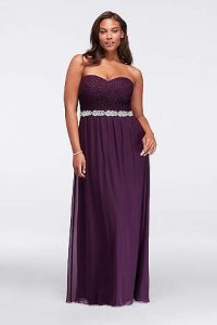 dresses for plus size women davidu0027s bridal. strapless chiffon plus size ... UISACMC