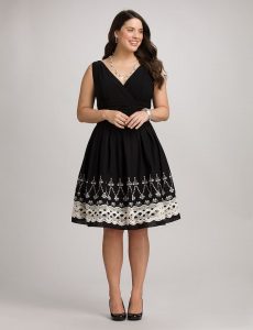 Dresses for plus size women plus size embroidered fit-and-flare dress, @ dressbarn WJGEMES