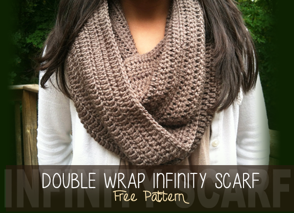 easy crochet scarf patterns double wrap infinity scarf LQVBOBV