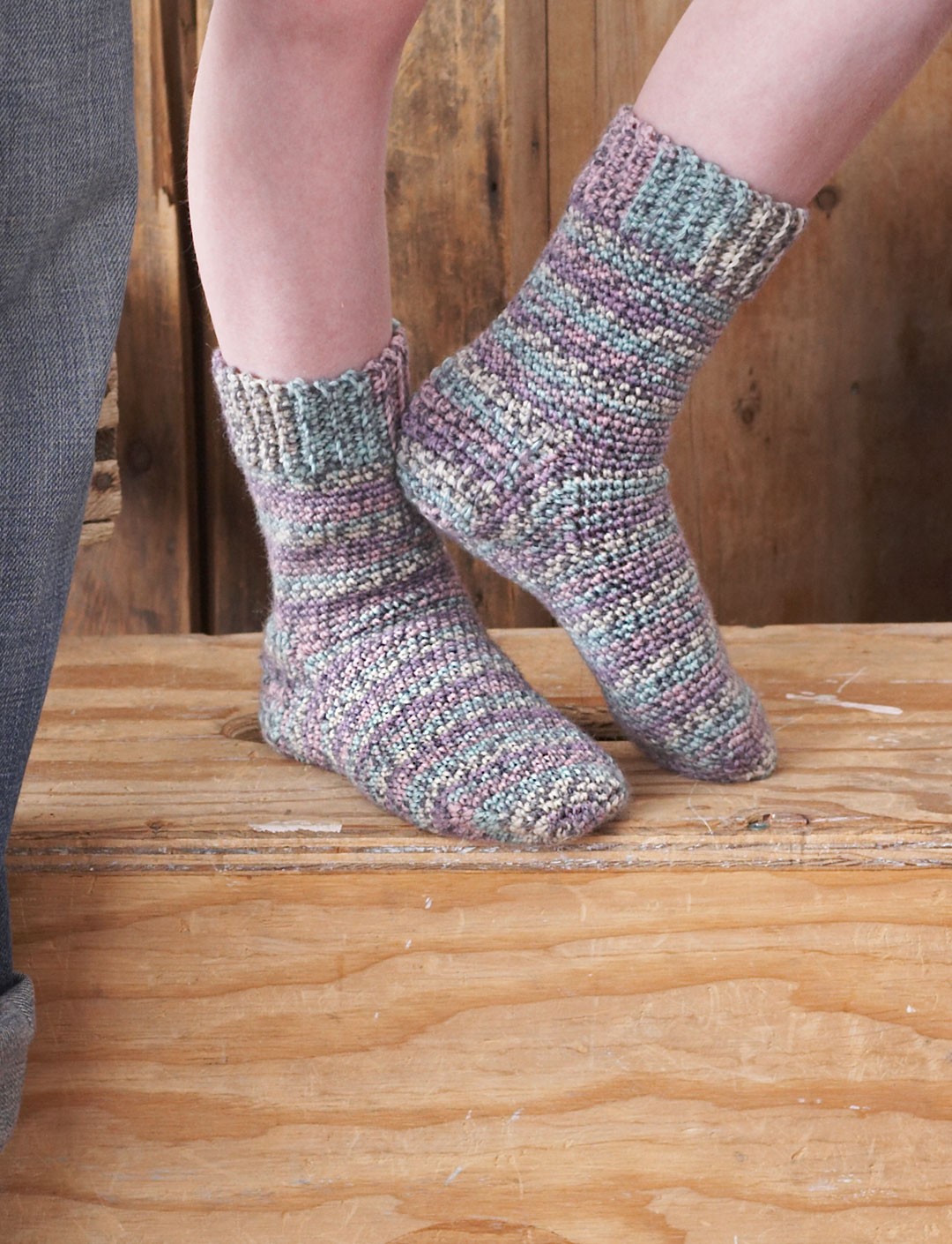 family crochet socks OWFXBFD