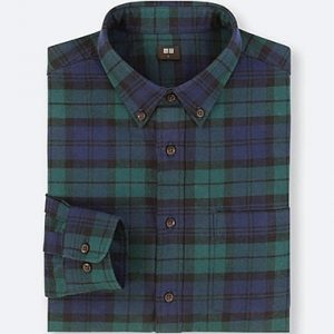 flannel shirts for men men flannel checked long-sleeve shirt, dark green, medium MIGEVCG