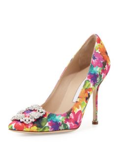 floral pump hangisi floral-print 105mm pump, multicolor JOGCMIM