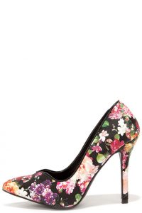 floral pumps pretty floral print pumps - floral heels - pointed pumps - $34.00 MWZIALP