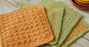 free crochet dishcloth patterns crochet dishcloths u2026 4 quick and easy crochet dishcloths patterns |  www.petalstopicots.com HBCOTFR