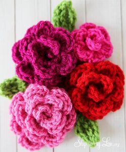 free easy crochet rose pattern PQASUOP