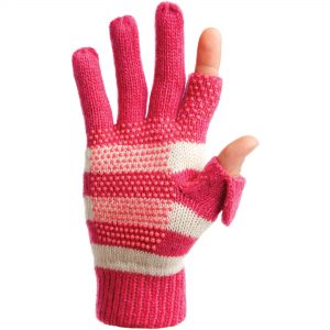 freehands womenu0027s stripe wool knit gloves ... FBKHTKJ