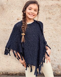 fringe-detail poncho sweater - girls QCDRWVJ