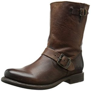 fry boots frye womenu0027s jenna engineer boot, cognac - brush off ... XRUBWTT