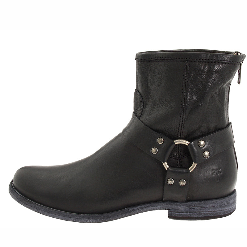 fry boots frye womenu0027s phillip harness boot black DBVMCBM