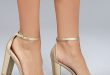 gold heels taylor gold ankle strap heels 4 QODUGLY
