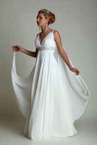 grecian dress greek style wedding dress. really like this dress, but would prefer lace to  the VVRGYRX