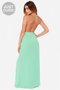 green maxi dress sexy backless dress - mint green dress - maxi dress - $49.00 TMBEMUS