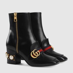 gucci leather mid-heel ankle boot detail 2 HYAMJWV