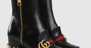 gucci leather mid-heel ankle boot detail 2 HYAMJWV