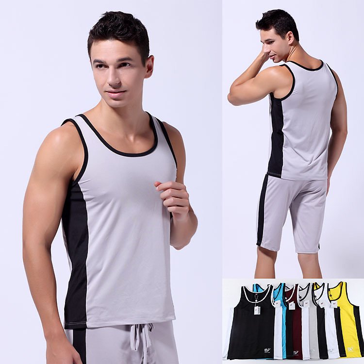 gym wear for men aliexpress.com : buy high quality soft mens tank top tee quick dry  patchwork male IJUUSCV