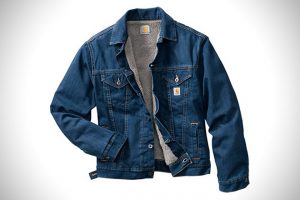 jean jackets for men carhartt sherpa-lined denim jacket QRDZLJE