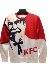 kfc founder print red sweatshirts cool sweatshirts PFJIGKO