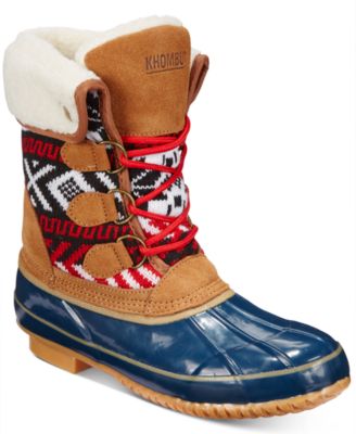 khombu boots khombu womenu0027s jenna lace-up cold weather booties MQPDNSY