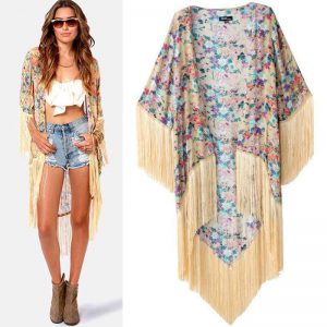 kimono cardigan aliexpress.com : buy luxury womenu0027s loose blazer floral fringe kimono  cardigan blouse jacket tops VMXJNZA