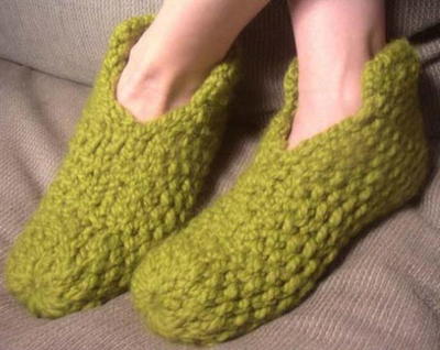 knit slippers easy chunky knitted footies OFLYZDL
