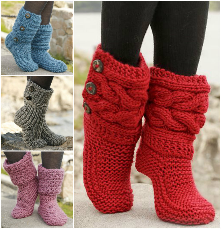 knitted boots free knitted u0026 crochet slipper boots patterns COCMGTQ