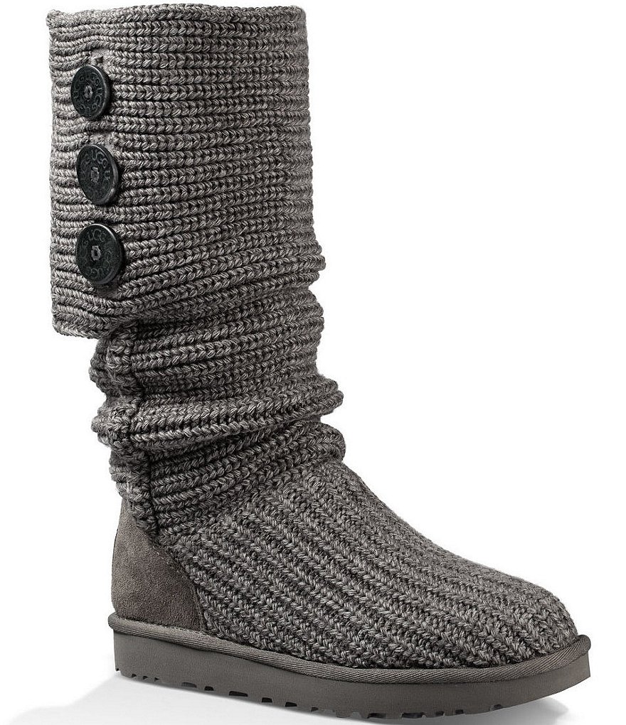 knitted boots ugg® classic cardy button detailed knit boots AKDHMUK