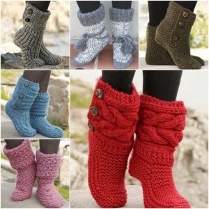 knitted boots view in gallery 8 knitted crochet slipper boots JLJWQMS