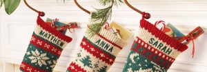 knitted christmas stockings personalized hand knit christmas stockings KCRIBLX