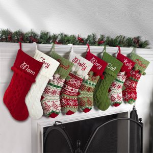 knitted christmas stockings personalized snowflake knit christmas stocking, available in 11 designs -  walmart.com WKXCQTI