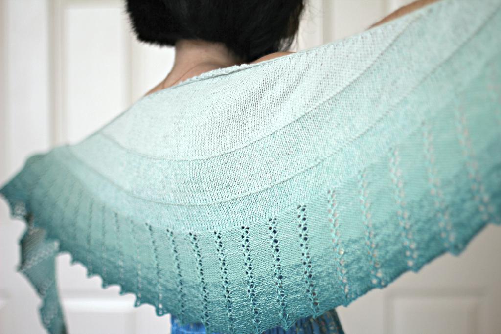 knitted shawl spearmint tea shawl free knitting pattern LDTRYTK