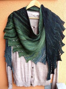 knitted shawl this version, common welsh green dragon by ranmoray, is knit in malabrigo  arroyo in SQVZLZR