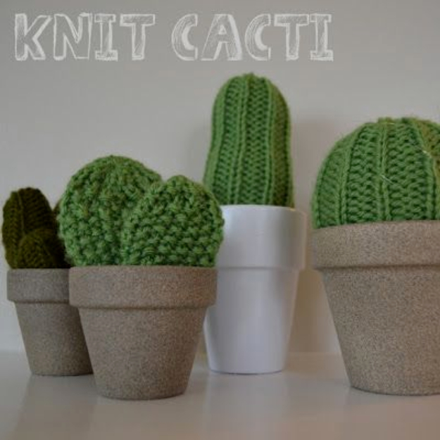 Knitting Gifts 32 easy knitted gifts - knit cactus - last minute knitted gifts, best knitted QABRUDL