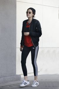 kristen stewart style kristen stewart took a stroll in beverly hills wearing a black bomber  jacket over BJLIWDO