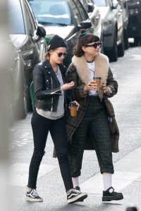 kristen stewart style paris, france - march 15: actress kristen stewart and stephanie sokolinski  a.k.a. soko are NDXLRXN