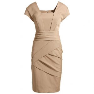 ktxl kate middleton satin cap sleeve knee length ruched pencil dress RNVHVYT