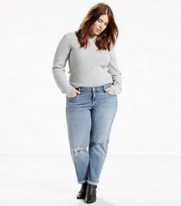 leviu0027s plus boyfriend jeans in salt water dive ($60) NUNMFKI