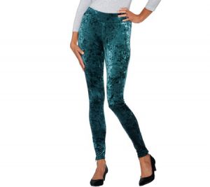 logo by lori goldstein panne velvet leggings with zipper detail OSQIGIG