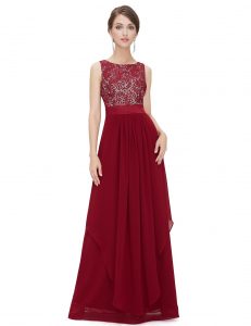 long evening dresses sleeveless long evening dress with lace bodice DEUUSAG