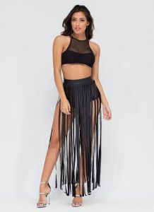 long fringe skirt SOIMWON