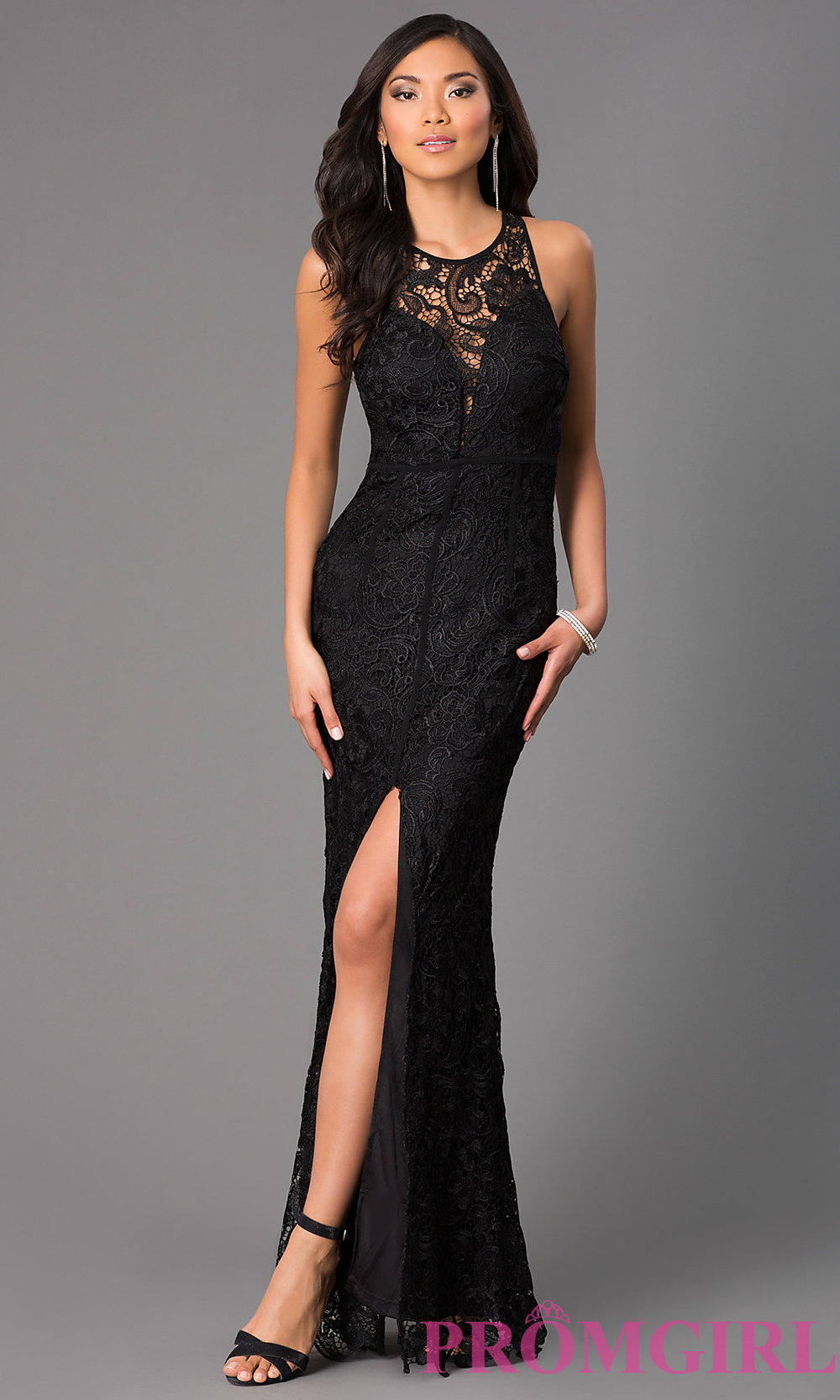 long lace dress hover to zoom · image of long lace sleeveless dress ... FBAUELB