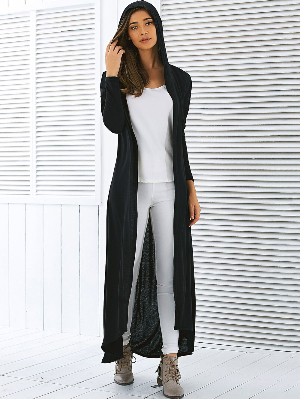 long sweaters hooded maxi long duster cardigan BROFAVV