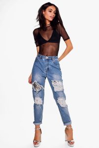 louise mermaid sequin boyfriend jeans. hover to zoom ZCDCIXL