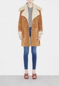 m.i.h fairport shearling coat - bronze ... ZAHJWQN