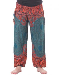 mandala harem hippie pants in turquoise for men UUBKTSN