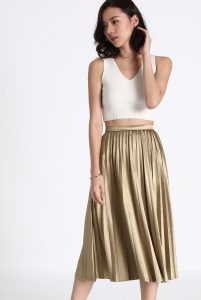 marikate pleated midi skirt ... XFLUBOO