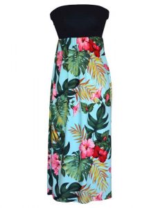 maxi long knit top strapless hawaiian dress moana. u2039 HJNJQVB