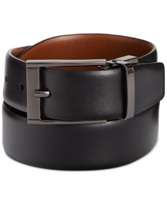 mens belts perry ellis menu0027s leather menu0027s leather reversible feather edge soft touch  cowhide belt PXFFUEX